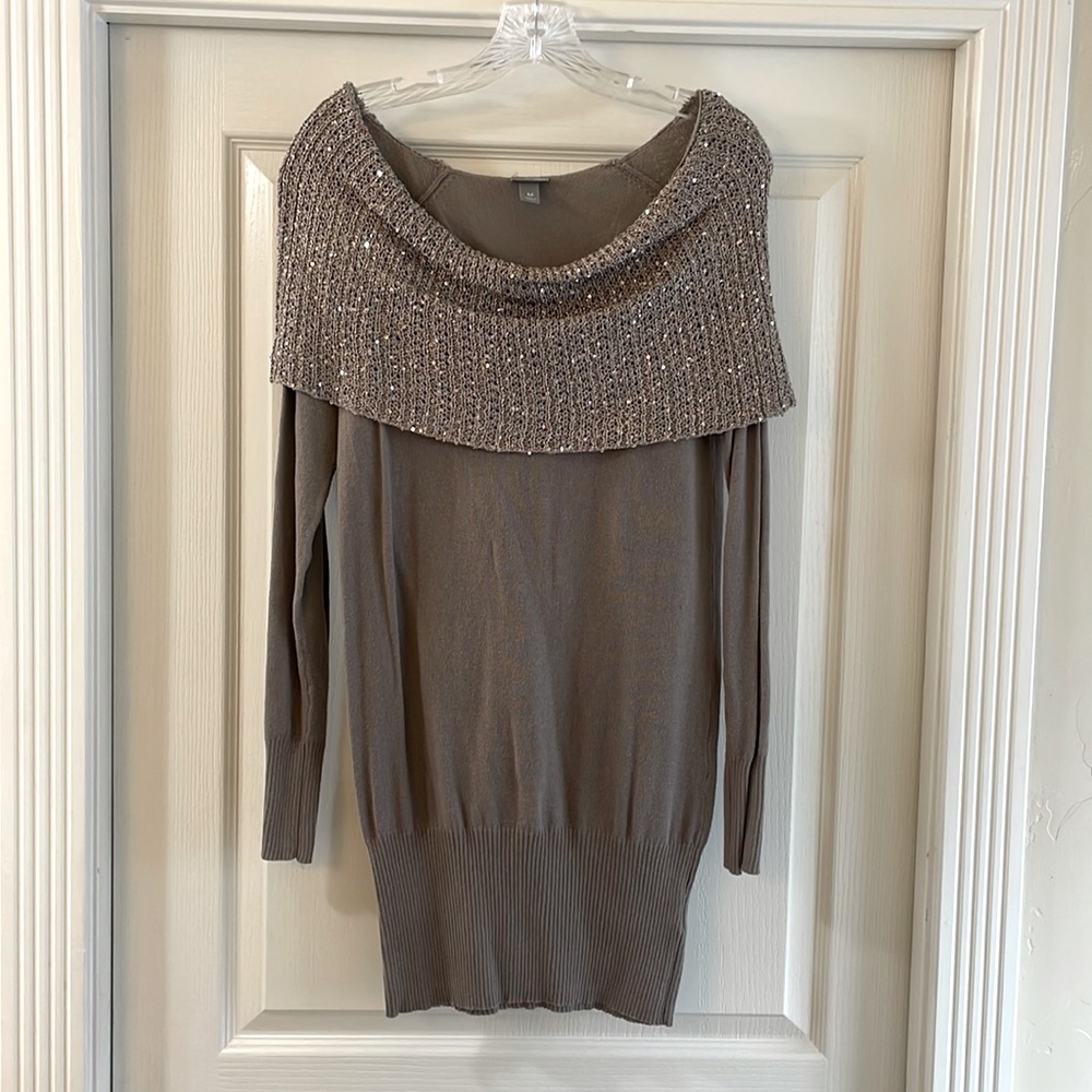 Sweater Dress with a gorgeous sequin neckline
